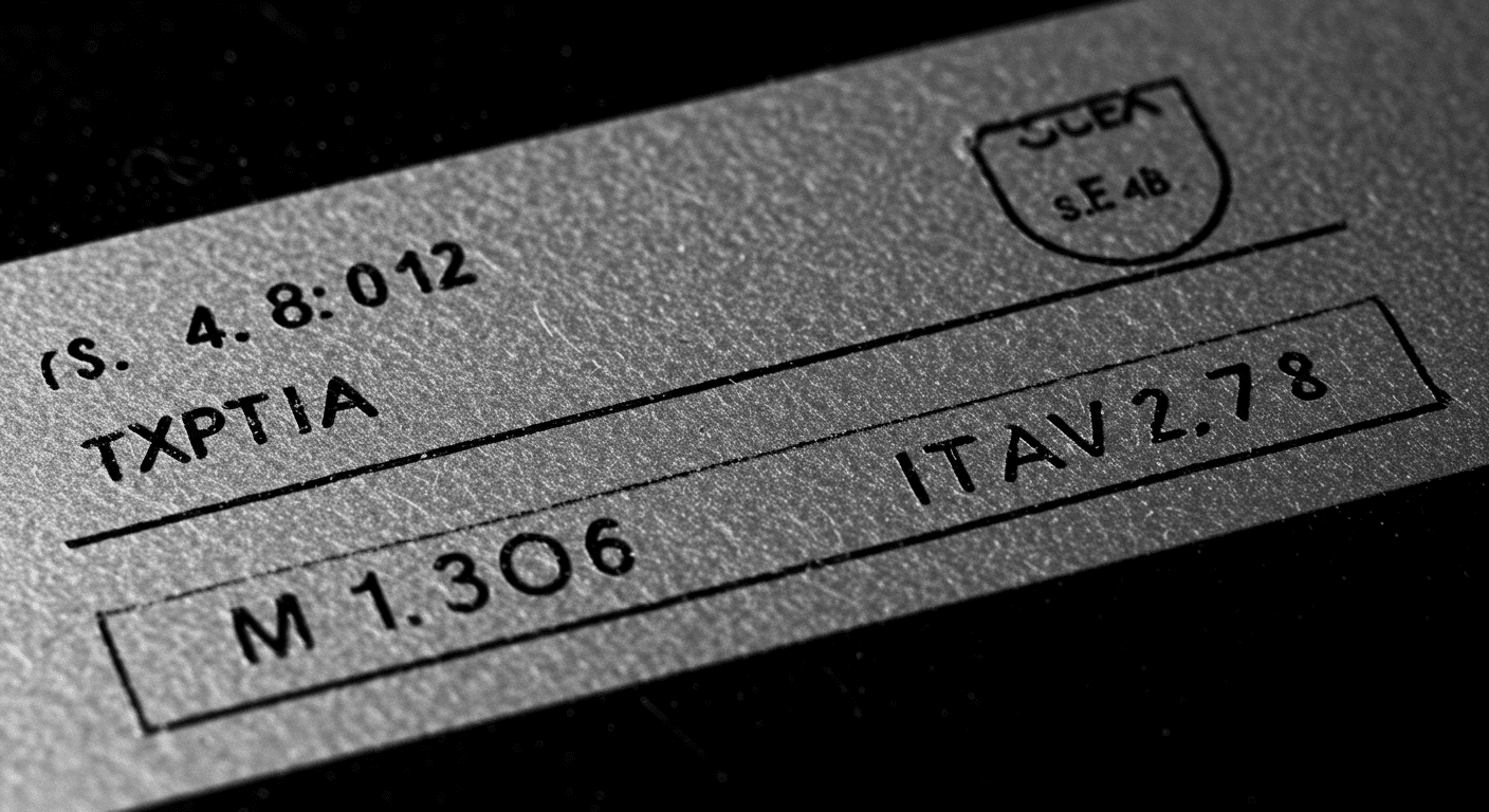 Vinyl record's deadwax area